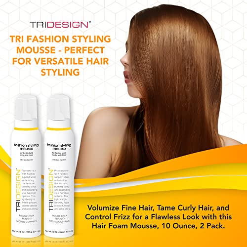 Volumizing Hair Mousse for Wavy Hair - Taming Curls, Frizz Control & Shine - 10 Ounce, 2 Pack