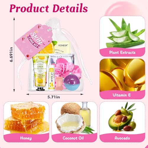 60PCS Spa Party Supplies Kit for Girls Sleepover Party - Facial Masks, Lotions & Gifts
