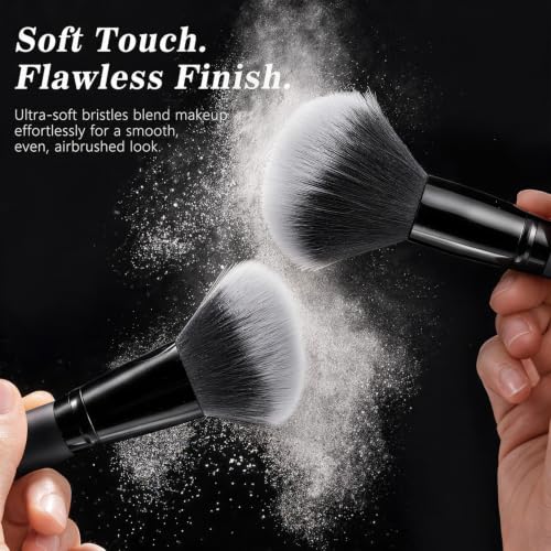 KUORYZAL Black Makeup Brushes Set 70Pcs Professional Synthetic Face & Eye Brush Kit - Variation 5243K