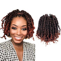 Pre-twisted Passion Twist Crochet Hair 6 Inch Ombre Ginger Red Pack of 8 for Black Women