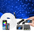 Split Starlight Headliner Kit - 600pcs 0.02in Fiber Optic RGBW Star Lights for Car with 2 Light Heads 16W Engine, 1.5m Split Path Variation 1+2+600*0.5*1.5m