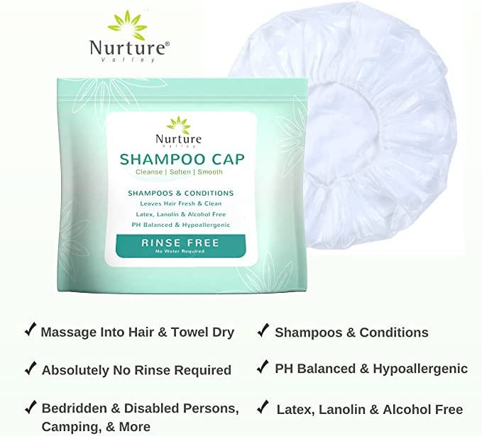 No Water Rinse-Free Shampoo Cap 24 Pack - Microwavable Hair Wash Caps for Travel & Hair Care - Variation of 24 Count
