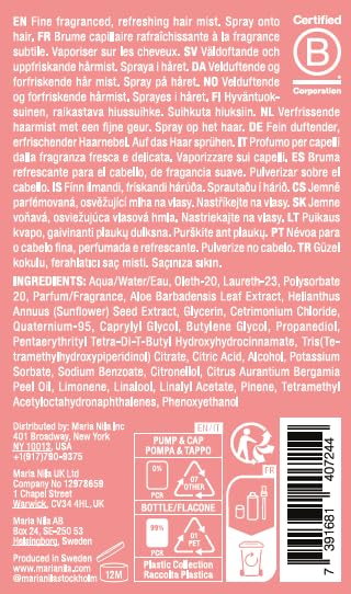 Hair Perfume Mist with Floral Scent - Light Moisturizing 3.4 Fl Oz