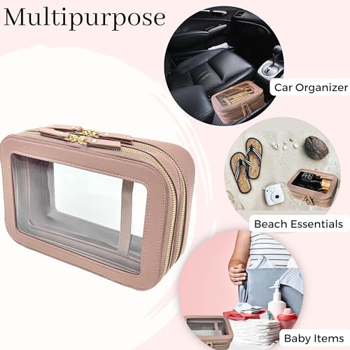 JAZD Women's Clear Cosmetic Bag