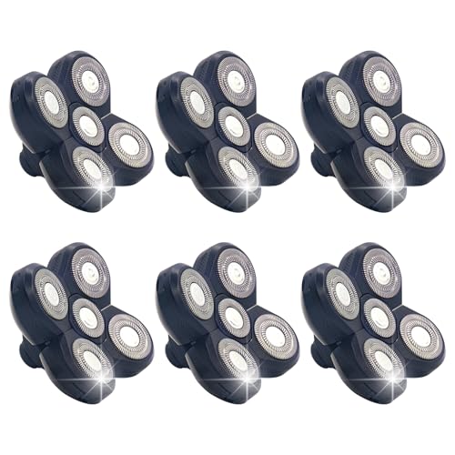 6 Pack Replacement Head Blades for Freebird Head Shaver - Model: 6 Repl Head