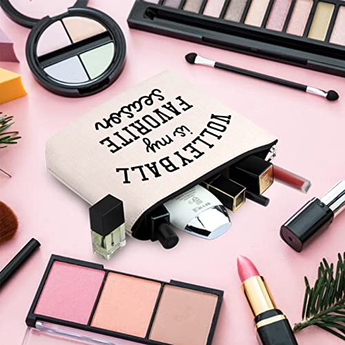 TOBGBE Volleyball Lover Gift - Makeup Bag for Seasonal Fans