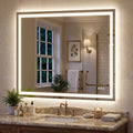 LED Bathroom Mirror with Lights - 36 Inch x 30 Inch, White, 3 Light Modes, Anti-Fog
