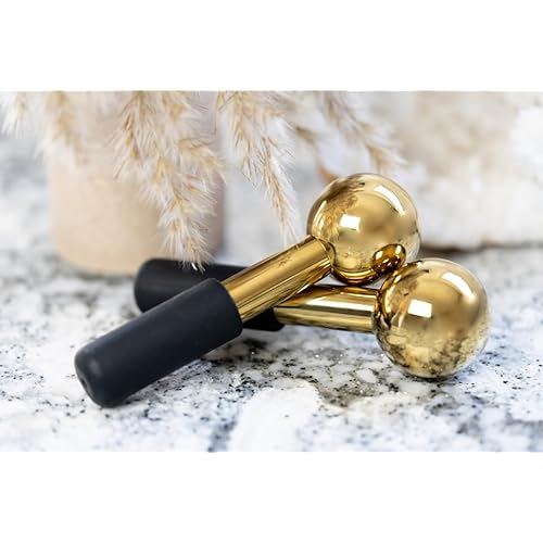 Facial Ice Globes Stainless Steel for Face and Eye, Reduce Redness and Wrinkles, Ice Globe Facial Roller for Home and Spa