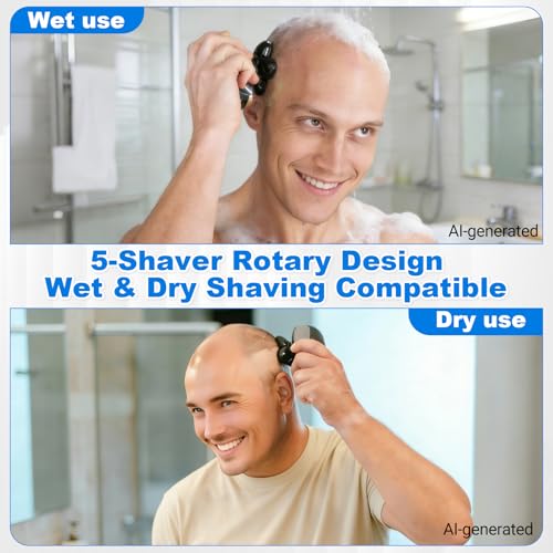 6 Pack Replacement Head Blades for Freebird Head Shaver - Model: 6 Repl Head