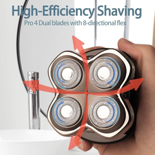 3 Pack Replacement Shaver Heads for Gold, Silver & Diamond Pro Series - Self-Sharpening Blades