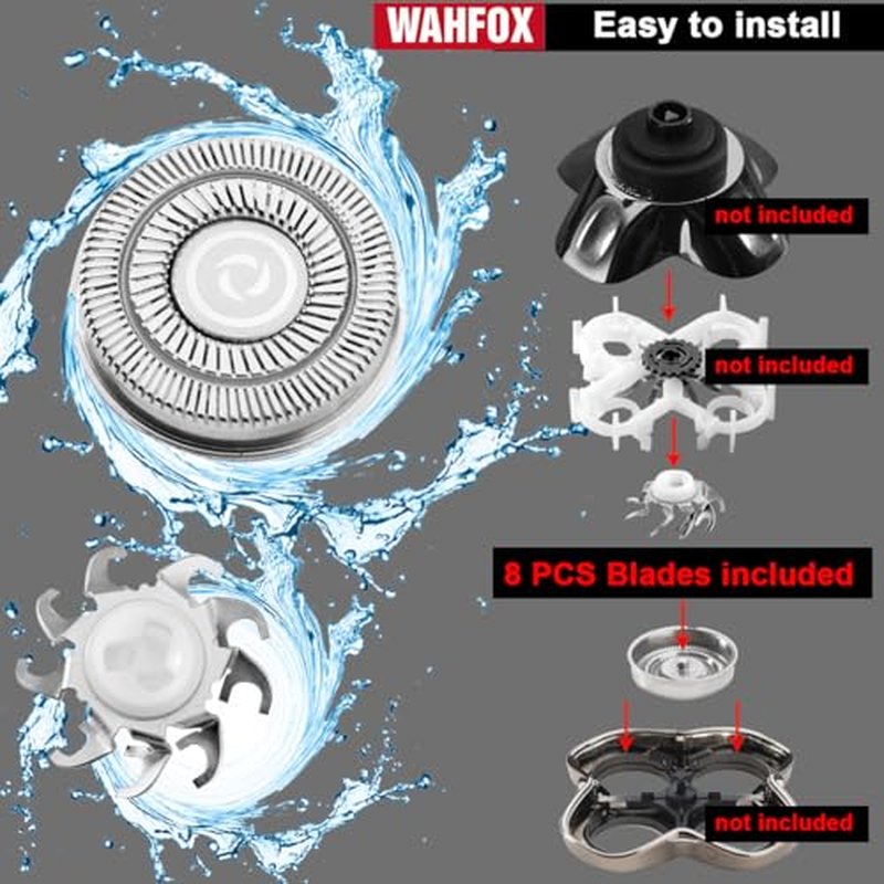 8 pcs Shaver Replacement Blades for Skull Shaver Pitbull Replacement Blades for Carver Pitbull Gold PRO/Platinum PRO/Silver PRO Pitbull Gold Replacement Heads¡¦