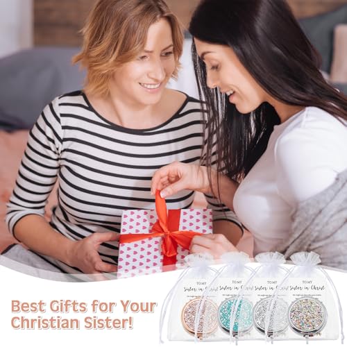 Christian Graduation Gifts for Women - Sister in Christ Compact Mirror Set (Multicolor, 10 Pack)