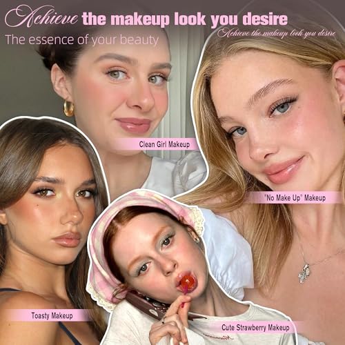 Natural Lash Clusters Wispy Eyelash Clusters Short 10-12-14MM Cluster Eyelash Extensions Clear Band Cluster Lashes 224PCS C Curl Individual Lashes for Clean Girl DIY Pesta?as Postizas Naturales