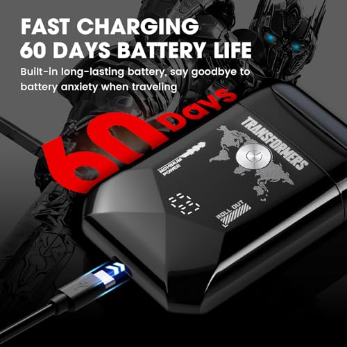 Transformers Electric Foil Shaver for Men - Portable Rechargeable Razor