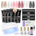 PEACECOLOR Gel Nail Polish Kit with U V light and Drill - 39Pcs Gel Nail Kit 22 Colors All Season Gel Polish Set with Base Matte Glossy Glitter Top Coat Soak Off Manicure Set Women Teens Girl Gifts