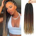Crochet Box Braids Hair Pre-Looped Goddess Braids 7 Packs 18 Inch - 1B/30/27 Variation