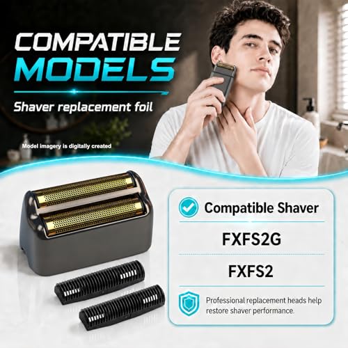 Shaver Replacement Foil & Blade Set for BaBylissPRO FXFS2 Electric Shaver