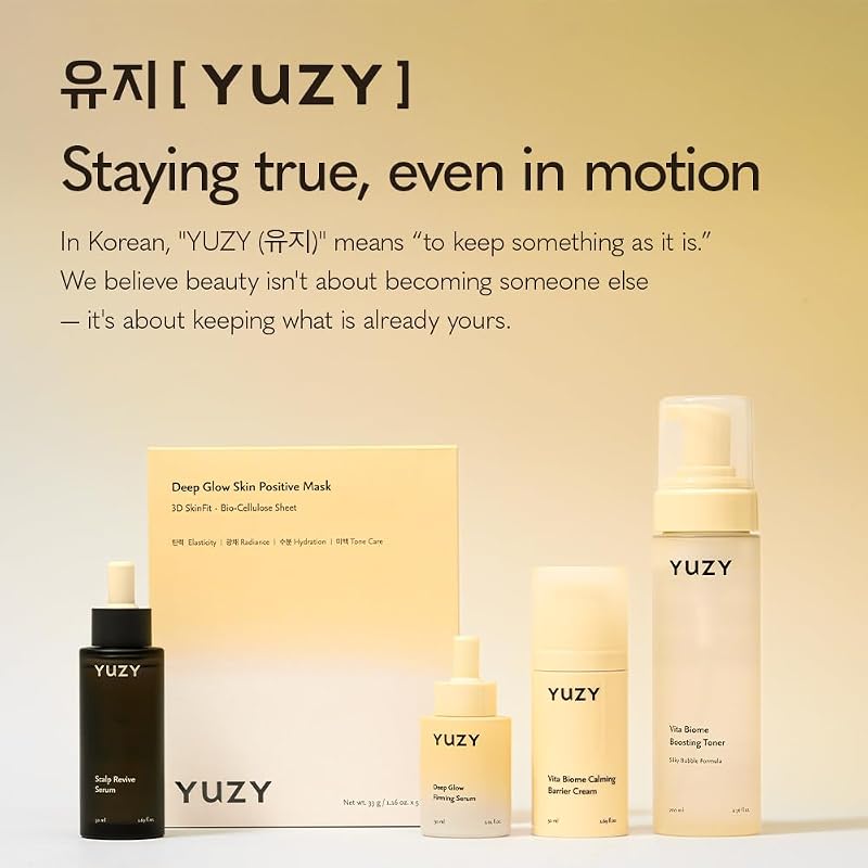 Deep Glow Sheet Mask with Yuzy Peptide & Yuzu Extract - 33g x5