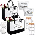 Paterr Classic 8 Pcs Mother of Bride & Groom Wedding Tote Bag Set