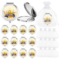Yerliker 24 Pcs Baptism Favor Set, Compact Mirro Religious Baptism Gift for Guests 12 Pcs Mirror with Organza Bags Christening Holy Spirit Dove Primera Comunion Bautizo Recuerdos for Guests