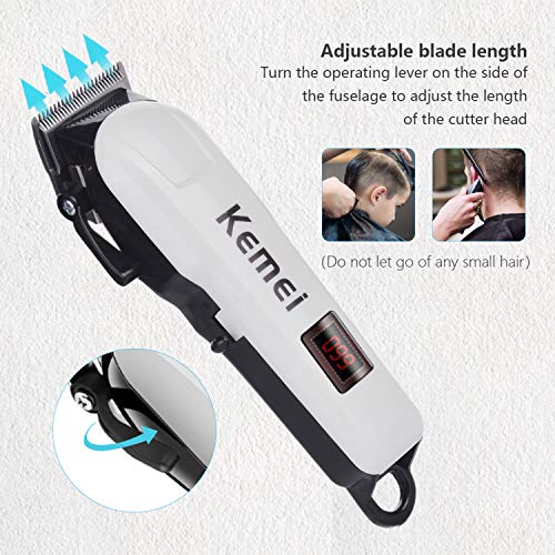 F.Lashes Cordless Men Hair Clippers Kit One Size Rechargeable Low-Noise Trimmer