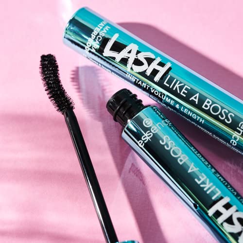 essence | Lash Like A Boss Instant Volume & Length Waterproof Mascara | Long Lasting Formula & Curved Fiber Brush | Vegan & Cruelty Free | Free From Parabens & Microplastic Particles (Pack of 2)