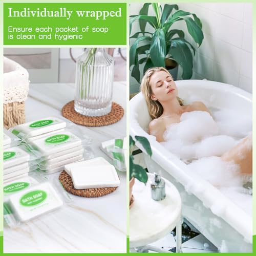 Mini Travel Size Bar Soap Bulk - Pack of 25,Individually Wrapped 0.53 oz/15 grams Small Disposable Hotel Soap Bars for Vacation,Camping,Guest,Homeless,Charity,Church