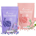 Hard Wax Beads 2-Pack, 1lb lavender wax beads + 1lb Rose pink wax for hair removal