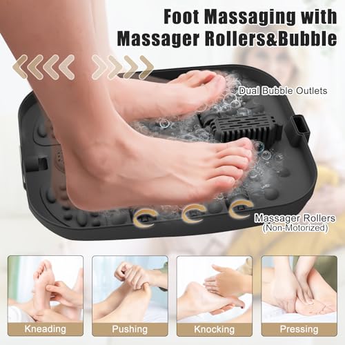 Collapsible Foot Spa Bath with Heat, Bubble Jets, Massage & Pumice Stone