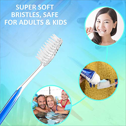 Patelai Vivid 200Pcs Disposable Travel Toothbrushes, Medium Soft Bristle, Individually Wrapped