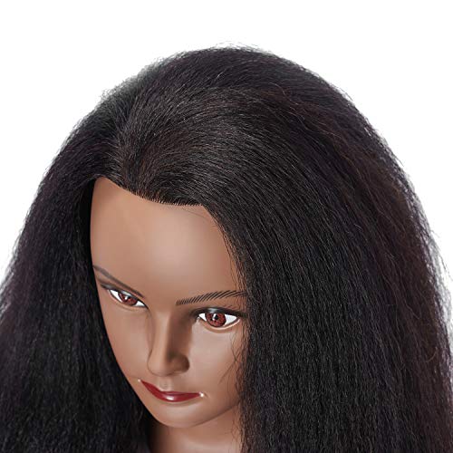 Mannequin Head with 16 Inch Real Afro Hair for Hairdressing - Variation 6611B0216