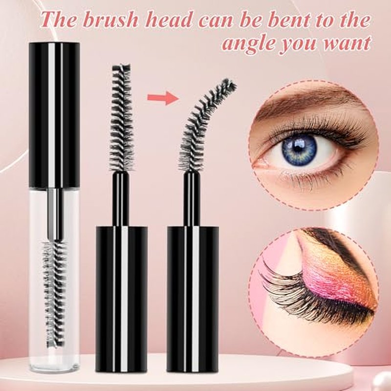 AHIER 20 pcs 4ML Reusable Empty Bottle Tube Container for Eyelash Growth Oil/Mascara with Brush for Home and Travel (20p)