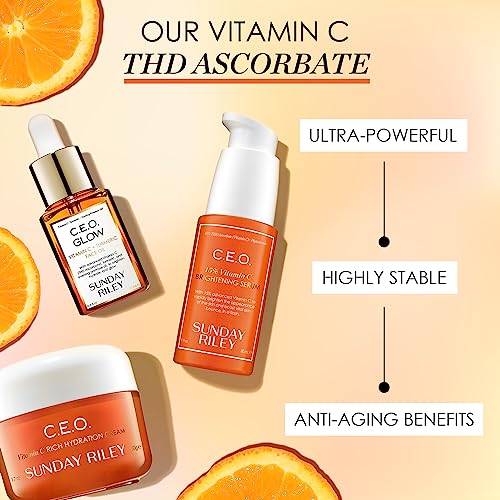 Sunday Riley C.E.O. Vitamin C Moisturizer 0.5 Fl Oz - Hydrating Face Cream