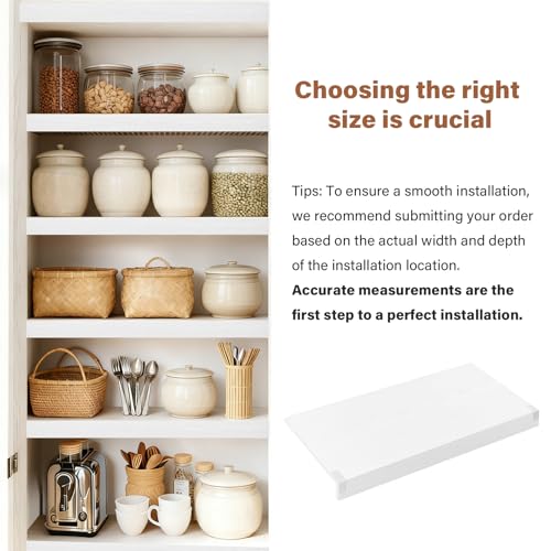 30"W x 12"D Wire Shelf Covers - PVC Pantry Shelf Liners, Set of 5