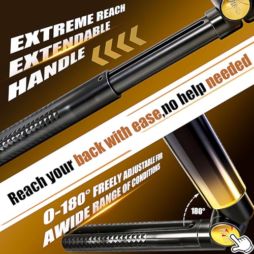 Back Shaver for Men, LED Display 5 in 1 Body Hair Groomers Kits with Rechargeable with Long Handle Waterproof IPX6,Multi-Functional Back Trimmer for Men
