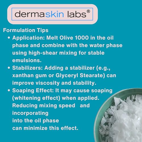Olive 1000 Emulsifier - Plant-Based ECOCERT COSMOS 1 lb for DIY Skincare & Haircare