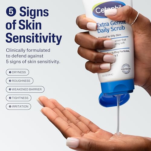 Cetaphil Exfoliating Face Wash - Extra Gentle Daily Face Scrub, Pack of 4, 6 Fl Oz