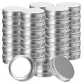 50-Pack Refillable Aluminum Cosmetic Jars with Screw Lids - Lip Balm & Cream Containers
