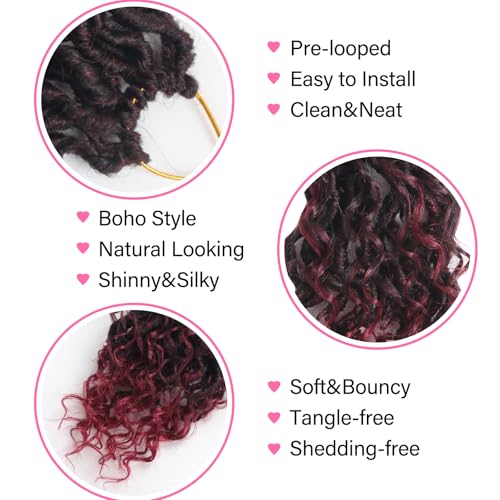 8 Inch Goddess Locs Crochet Hair Pack of 9 for Black Women - Faux Soft Locs