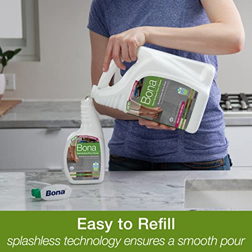 Bona Hard Surface Floor Cleaner Refill - 4 Gallons, Eco-Friendly, Residue-Free