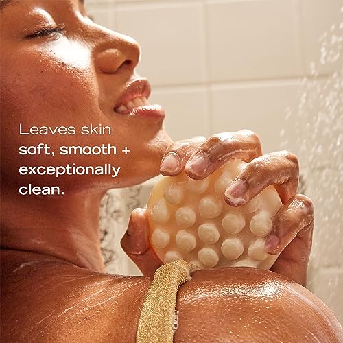 First Aid Beauty - Gentle Cleansing Bar, Luxurious Soap Bar Body Wash with Squalane, Allantoin, and Shea Butter for Smooth, Clean Skin, Fragrance-Free, Safe for Sensitive Skin, 4.5 oz, 3ct