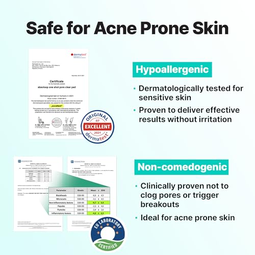 One Shot Pore Clear Pad with LHA, Tea Tree Leaf Water, Pine Extract - Portable Pore Care Toner Pad for Exfoliation, 7-Sheet Pack