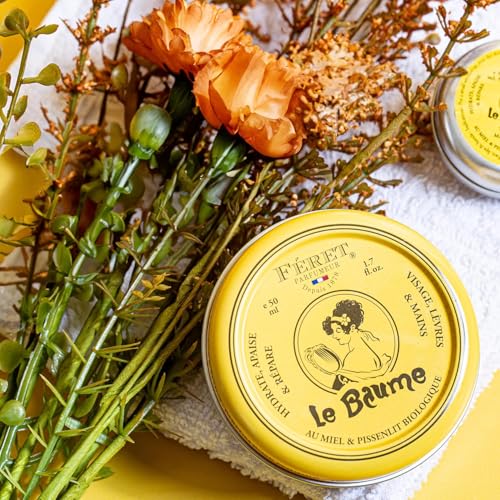 F?ret Parfumeur Le Baume Multi-Purpose Balm ? Rose Poudr? ? Deeply Hydrating Moisturizer for Dry Cracked Skin,Cuticles - Natural Lip Balm with Shea Butter & Honey ? Pack 2-50ml/1.7 Ounce