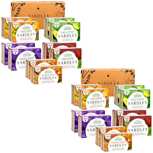 Yardley London Bath Soap Bars Bundle - 10 Pack, 4.0 oz Each, Assorted Scents