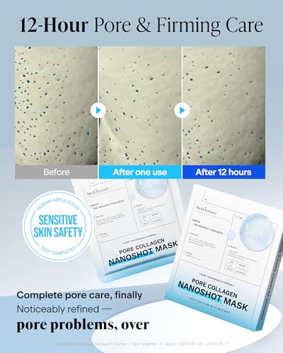 Medianswer Collagen Nanoshot Face Mask for Pore Tightening & Cooling, 5 Pack