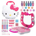 Hello Kitty Face Light-Up Makeup Vanity Set for Girls, Includes Nail, Eye and Lip Accessories, Perfect Birthday and Holiday Gift, AA Batteries Not Included, Ages 3+ by Townley Girl