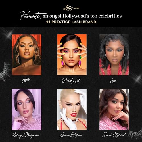 Lilly Lashes Individual Flares, Set of 32 Lash Clusters, 3x Eyelash Clusters Each for Easy Placement, Double Layer Lash Cluster for 3D Glam Look, All Eye Shapes, Eyelash Cluster Lash Glue not Included