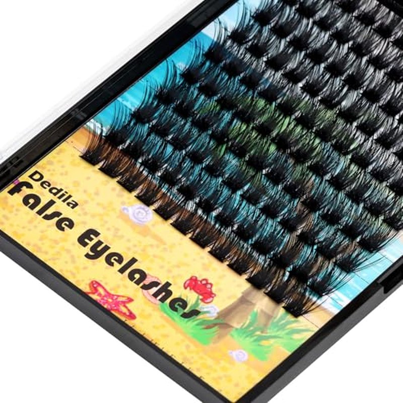 Dedila120Pcs 8-20mm Available Handmade D Curl Wide Stem Individual False Eyelashes Cluster Eyelash Extensions Dramatic Look Volume Eye Lashes Set Home DIY Lashes (16mm)