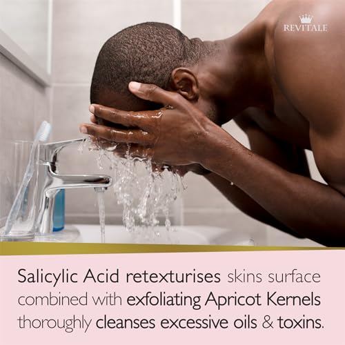 REVITALE Advanced BHA Salicylic Acid Scrub Soap ? Exfoliating Bar for Face & Body, Deep Pore Cleanser, Anti-Blemish, Skin Softening