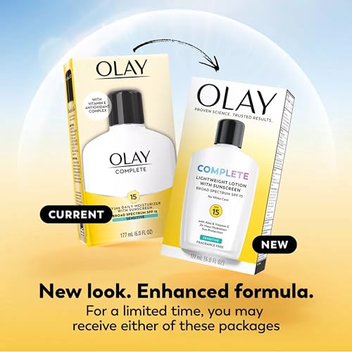 Olay Complete All Day Moisturizer SPF 15 Sensitive 4 oz Pack of 3 - Hydrating & Sun Protection